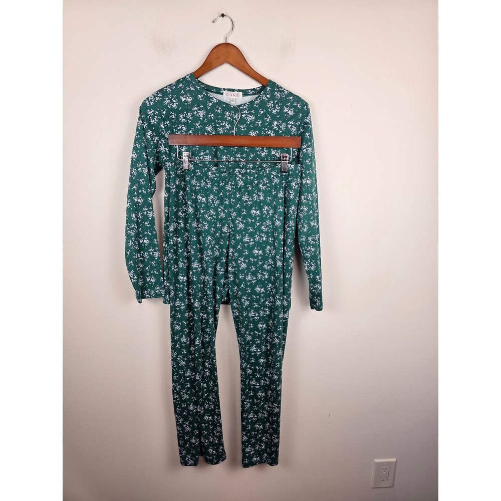 Lake Women’s Long Sleeve Green Floral Pajama Set